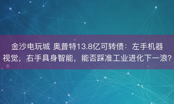 金沙電玩城 奧普特13.8億可轉債：左手機器視覺，右手具身智能，能否踩準工業進化下一浪？